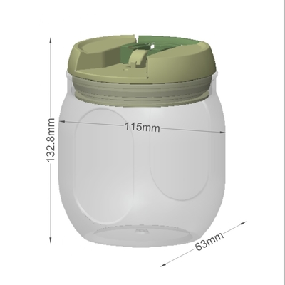 Capacità di superficie regolare del recipiente di plastica di stoccaggio dell'alimento 1200ml e sigillamento del ODM